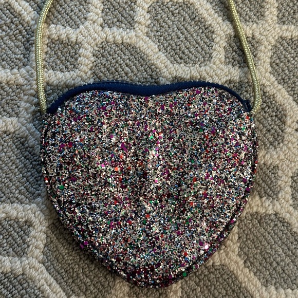 J Crew crewcuts Sequin Heart shape kids purse handbag - Picture 2 of 6